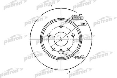 Тормозной диск PATRON PBD2794 для MERCEDES-BENZ V-CLASS