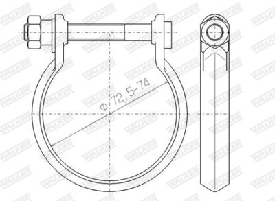 COLIER SISTEM DE ESAPAMENT WALKER 80781 2