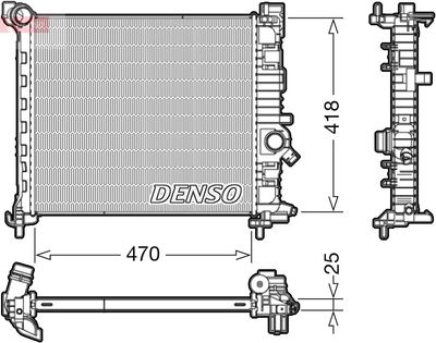 Радиатор, охлаждение двигателя DENSO DRM20114 для OPEL MERIVA