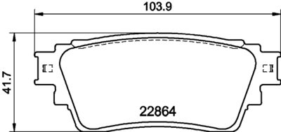 Комплект тормозных колодок, дисковый тормоз HELLA 8DB 355 040-501 для MITSUBISHI ECLIPSE	CROSS