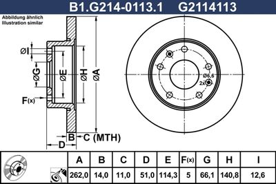Tarcza hamulcowa GALFER B1.G214-0113.1