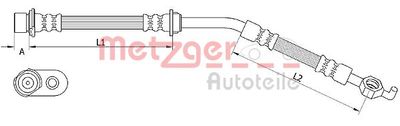 METZGER 4110966 Тормозной шланг  для TOYOTA VERSO (Тойота Версо)