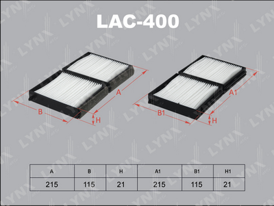 LYNXauto LAC-400 Фильтр салона  для MAZDA PREMACY (Мазда Премак)