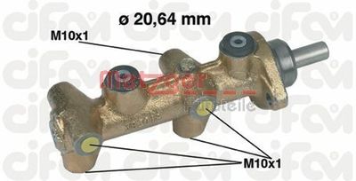 METZGER 202-040 Головний гальмівний циліндр 