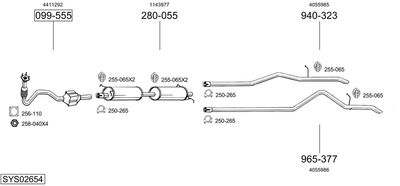 SISTEM DE ESAPAMENT BOSAL SYS02654