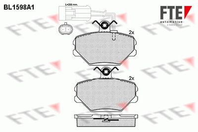 Комплект тормозных колодок, дисковый тормоз FTE BL1598A1 для FSO POLONEZ