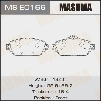 Комплект тормозных колодок MASUMA MS-E0166 для MERCEDES-BENZ C-CLASS