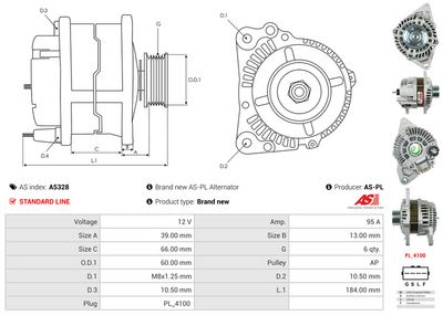 GENERATOR / ALTERNATOR AS-PL A5328 4