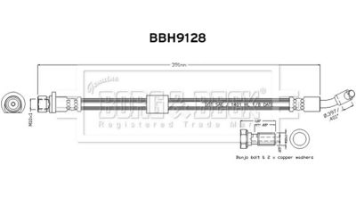 спирачен маркуч BORG & BECK BBH9128