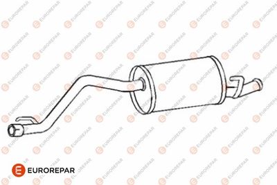 Глушитель выхлопных газов конечный EUROREPAR E12804G для AUTOBIANCHI Y10