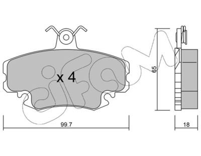 Brake Pad Set, disc brake 822-120-0