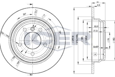 спирачен диск ICER 78BD4129-2