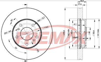 FREMAX BD-4103 Тормозные диски для NISSAN MAXIMA / MAXIMA QX V (A33)