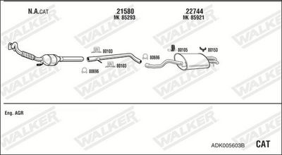 Изпускателна система WALKER ADK005603B