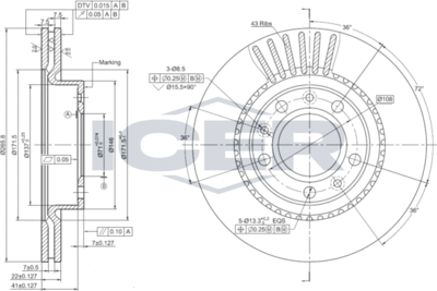 Tarcza hamulcowa ICER 78BD0037-2