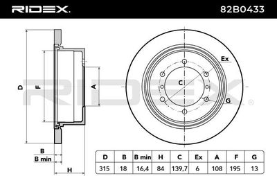 спирачен диск RIDEX