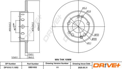 спирачен диск DR!VE+ DP1010.11.1052