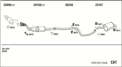 Układ wydechowy WALKER PEK125175AB