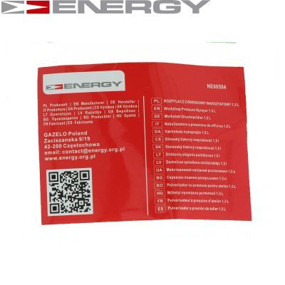 Rozprašovacia fľaša ENERGY NE00504