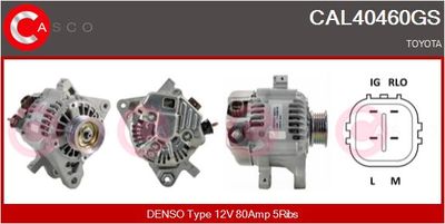 Генератор CASCO CAL40460GS для TOYOTA IQ