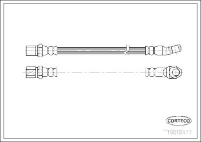 Тормозной шланг CORTECO 19018477 для FIAT RITMO