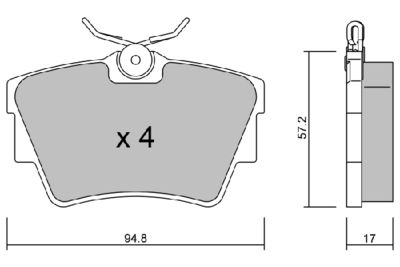 AISIN BPNI-2006 Тормозные колодки и сигнализаторы  для NISSAN PRIMASTAR (Ниссан Примастар)