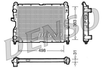 Радиатор, охлаждение двигателя DENSO DRM09131 для ALFA ROMEO 155