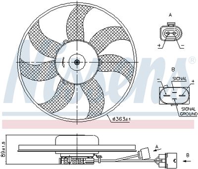 Fan, engine cooling 85699