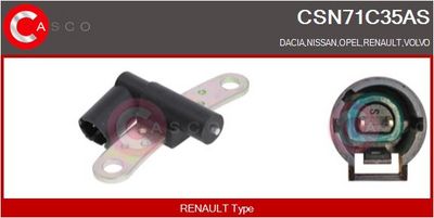 Generátor impulsů, klikový hřídel CASCO CSN71C35AS
