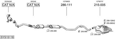 Изпускателна система BOSAL SYS15118