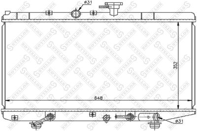 Радиатор, охлаждение двигателя STELLOX 10-25379-SX для KIA RIO