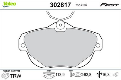 BREMSBELAGSATZ SCHEIBENBREMSE