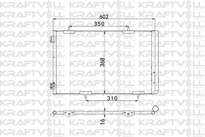 Конденсатор, кондиционер KRAFTVOLL GERMANY 08060097 для PEUGEOT 301