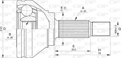 Шарнирный комплект, приводной вал OPEN PARTS CVJ5760.10 для VW UP!