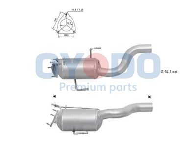 Filtr sadzy / filtr cząstek stałych, układ wydechowy OYODO 7L6254401HX