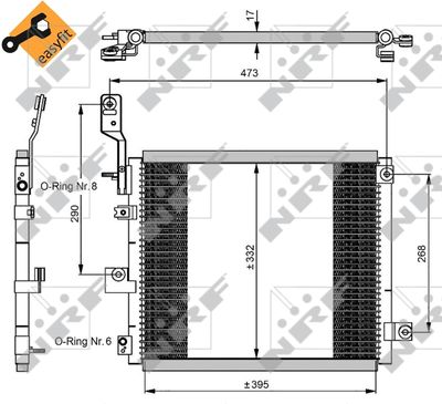 NRF 350047 Радиатор кондиционера  для HYUNDAI ATOS (Хендай Атос)