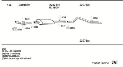 SISTEM DE ESAPAMENT WALKER VWK014099AA