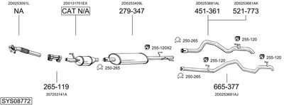 SISTEM DE ESAPAMENT BOSAL SYS08772