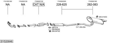 ABGASANLAGE BOSAL SYS20846