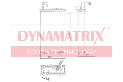 DYNAMATRIX DR71438 Радиатор печки  для FIAT COUPE (Фиат Коупе)