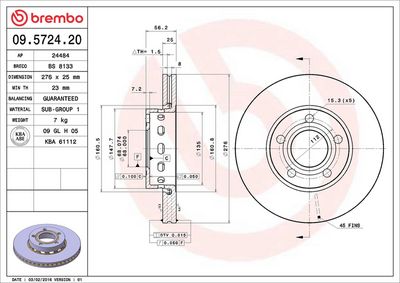 DISC FRANA BREMBO 09572420 1