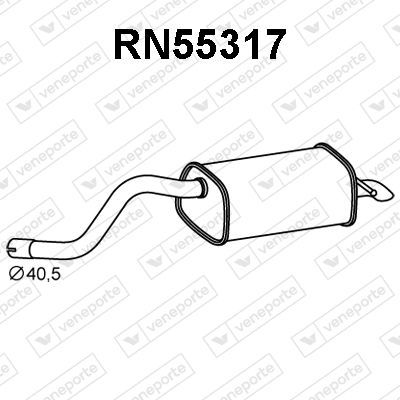 Глушитель выхлопных газов конечный VENEPORTE RN55317 для RENAULT TWINGO