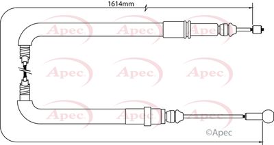Cable Pull, parking brake APEC CAB1061