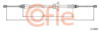 COFLE 92.11.6801 Трос ручного тормоза  для RENAULT TRAFIC (Рено Трафик)