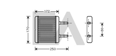 EACLIMA 45C28011 Радиатор печки  для HYUNDAI ATOS (Хендай Атос)