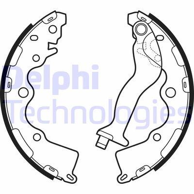 Комплект тормозных колодок DELPHI LS2165 для KIA PICANTO