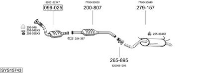 Układ wydechowy BOSAL SYS15743