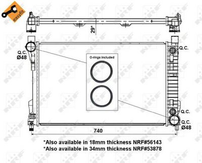 Radiator, engine cooling 53419