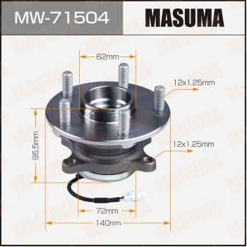 MASUMA MW-71504 Подшипник ступицы  для SUZUKI SX4 (Сузуки Сx4)