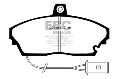 Комплект тормозных колодок, дисковый тормоз EBC Brakes DP643 для TATA INDICA